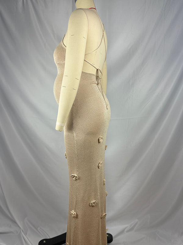 Vestido Largo Elegante De Maternidad Para Sesión De Fotos