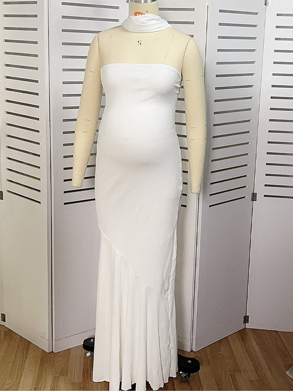 Vestido Largo Bandeau para Baby Shower y Fotografía de Maternidad