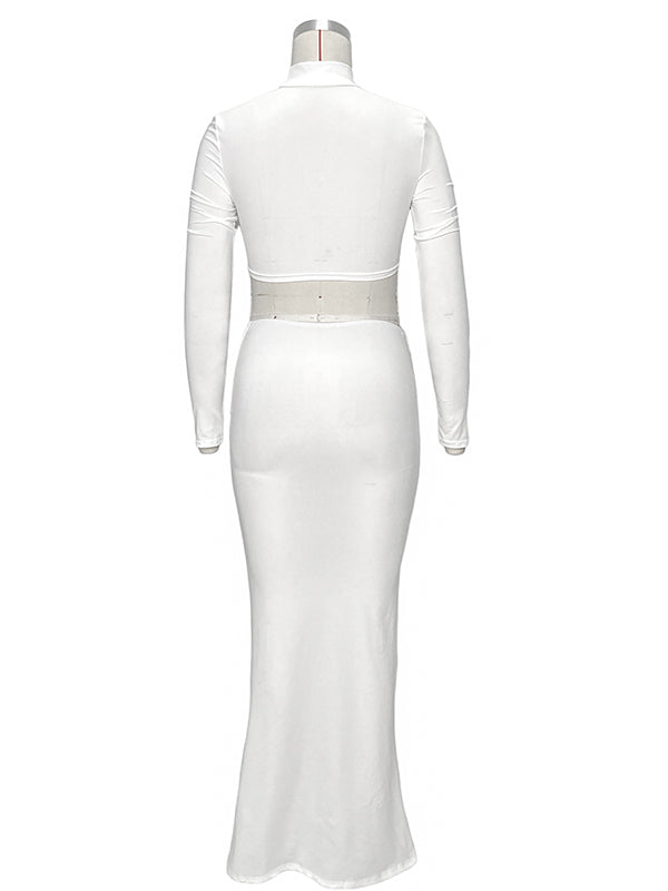 Vestido Maxi De Maternidad Con Cuello Alto Y Volantes, 2 En 1 Para Sesión De Fotos