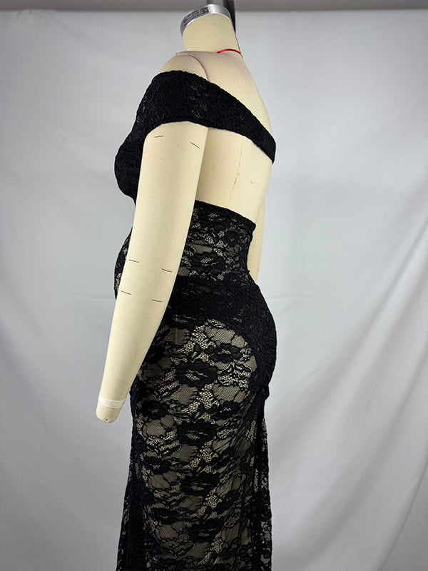 Vestido Maxi Transparente Para Sesión De Fotos De Maternidad