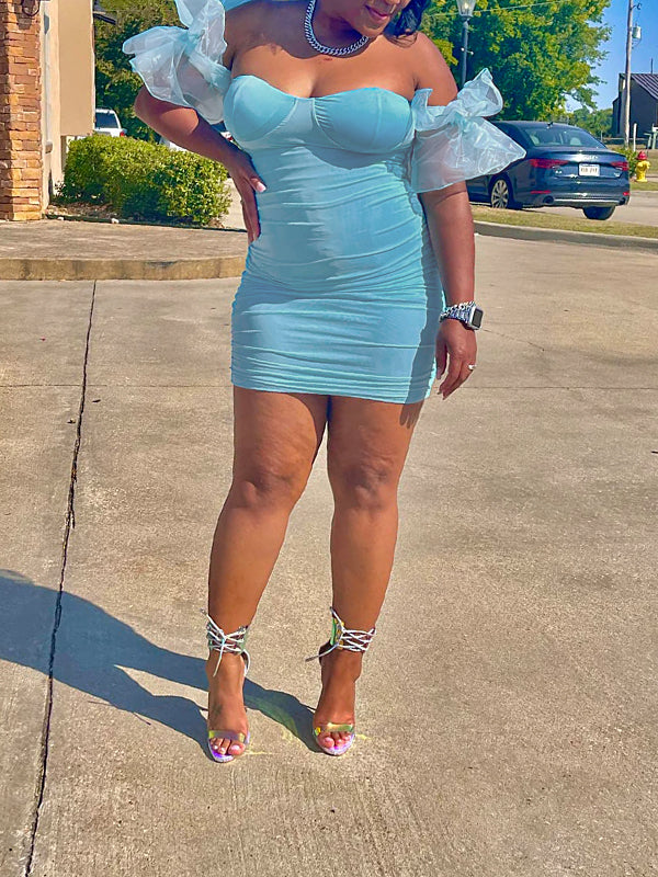 Vestido para Fiesta y Baby Shower con Volantes para Premamá