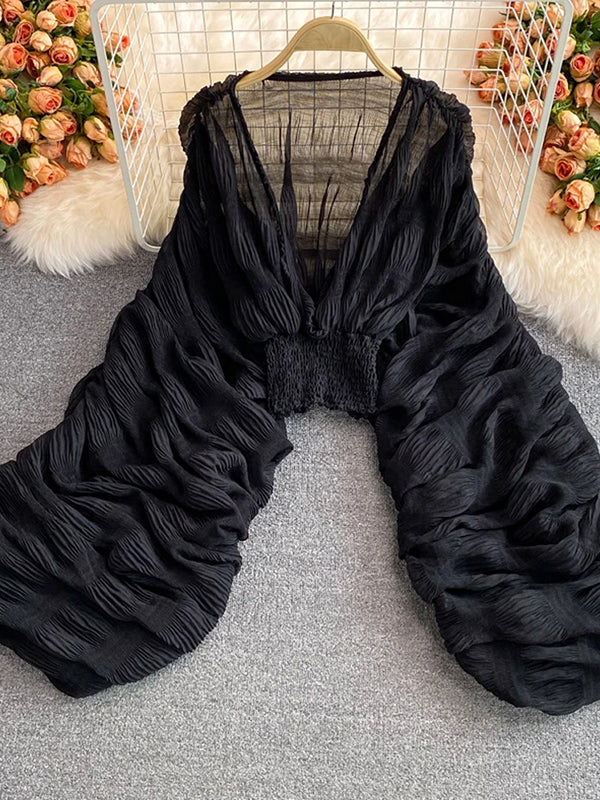 Top Premamá Para Fotografía Con Volantes