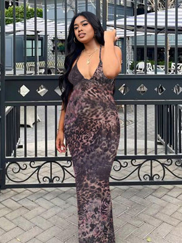 Vestido Premamá con Tirantes , Sin Espalda y Cami