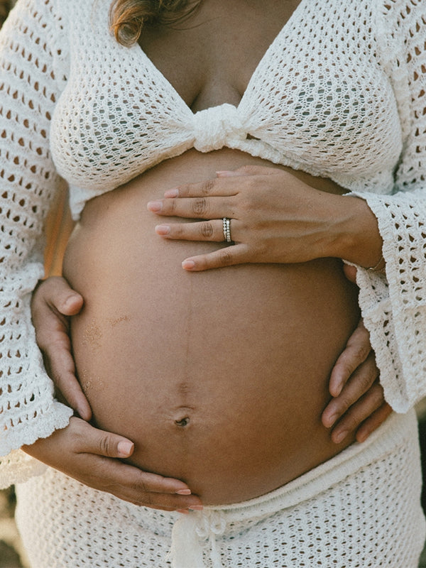 Vestido Premamá con Corbata Cultivos y Cuello En V para Playa y Vacaciones