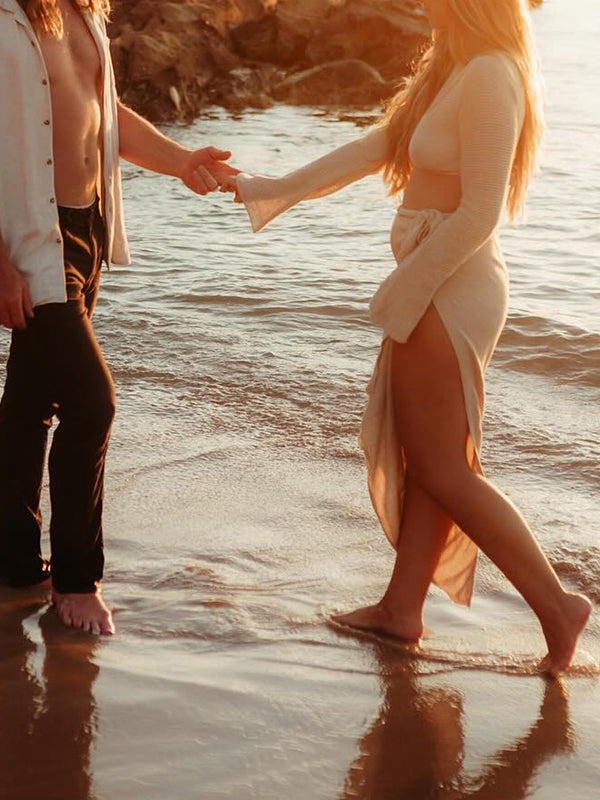Vestido Largo Con Conjunto De Dos Piezas Para Playa Y Fotografía De Maternidad