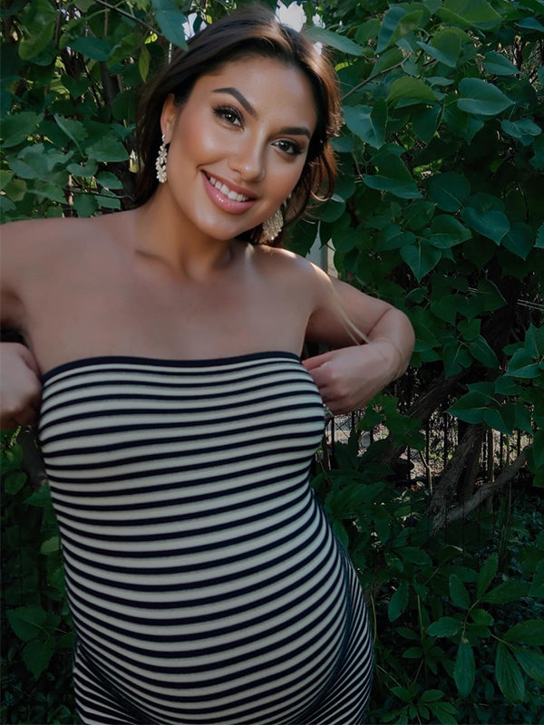 Vestido Maxi De Maternidad Elegante Con Diseño De Sirena Para Sesión De Fotos
