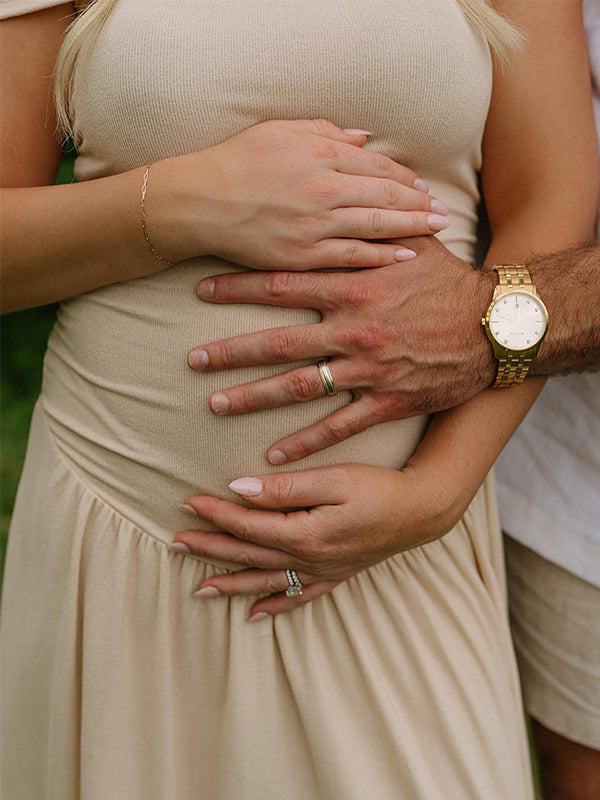 Albaricoque Sin Hombros Acanalado Espalda Descubierta Elegante Para Baby Shower Fotografía Maternidad Vestido Largo