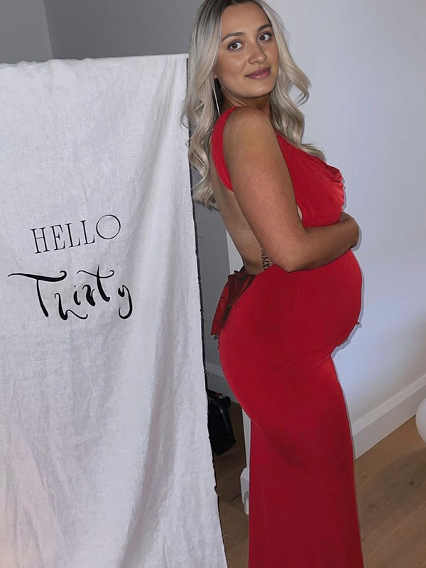 Vestido Largo Elegante De Maternidad Para Baby Shower