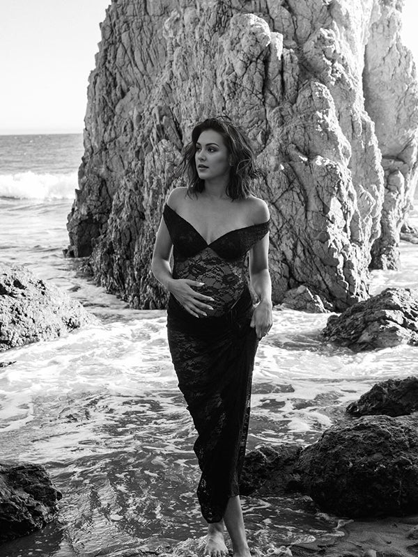 Vestido Maxi Transparente Para Sesión De Fotos De Maternidad