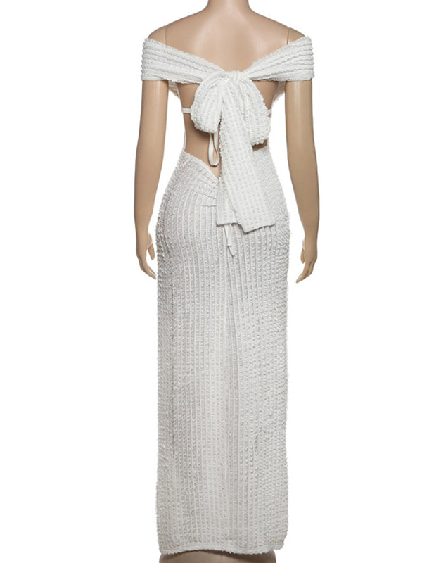 Vestido Largo Elegante De Maternidad Para Baby Shower Con Volantes