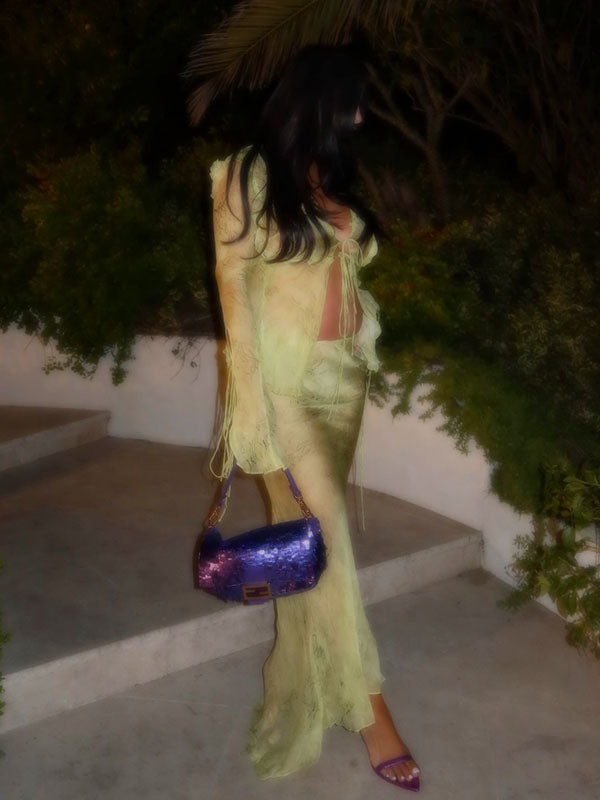 Vestido Para Embarazadas Con Volantes Estampado Y Conjunto De Dos Piezas  Para Vacaciones