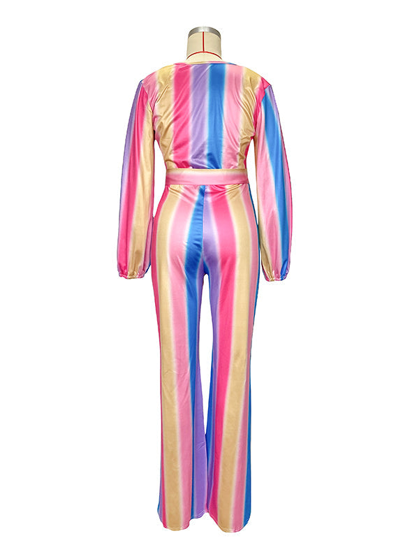 Mono de Revelación de Género con Rayas Tie Dye Arcoíris para Premamá
