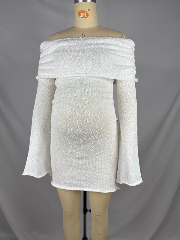 Vestido Maxi Maternidad de Punto para Vacaciones en la Playa y Sesiones de Fotos