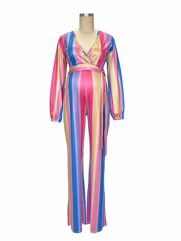 Mono de Revelación de Género con Rayas Tie Dye Arcoíris para Premamá