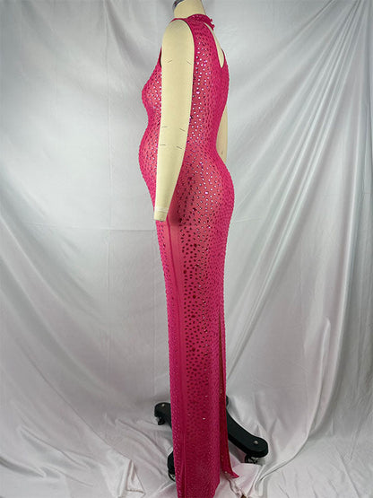 Vestido Maxi de Maternidad de Ajustado a la Moda para Baby Shower