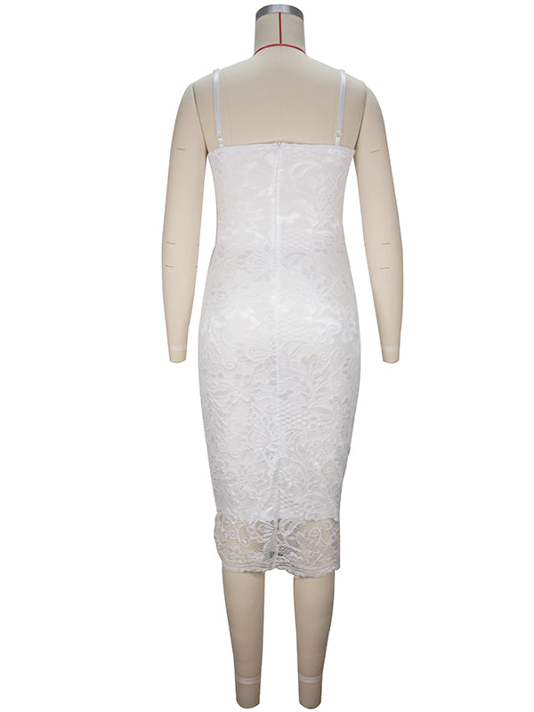 Vestido Para Baby Shower Con Tirantes, Espalda Descubierta Y Cuello En V