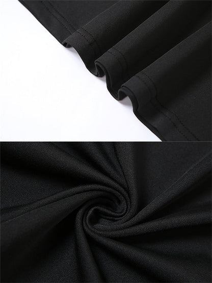 Negro Calado Sirena Camiseta Espalda Descubierta Manga Larga Vestidos Foto De Maternidad