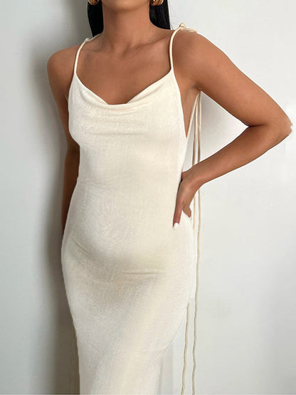 Blanco Ajustado Espalda descubierta De Tirantes Fiesta Fotografía Maternidad Vestido Largo