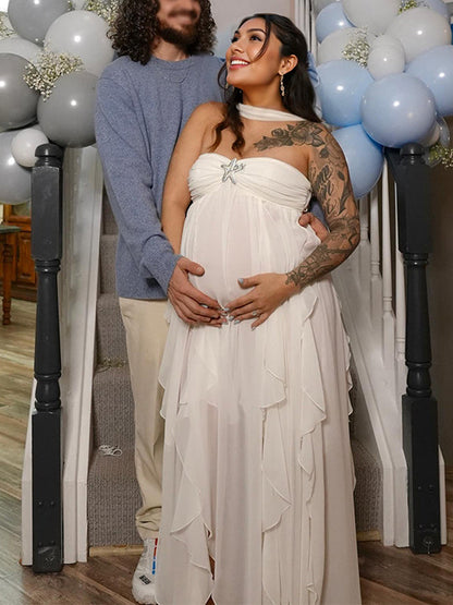 Vestido De Maternidad Para Baby Shower Con Sin Espalda Bandeau
