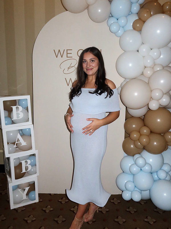Vestido Midi Maternidad Elegante para Cóctel Fiesta Baby Shower