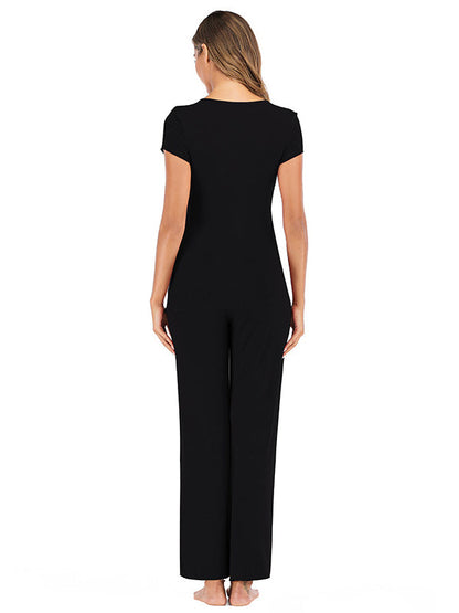 2 Conjuntos Color Sólido Diario Casual Salir Suave Trajes De Lactancia