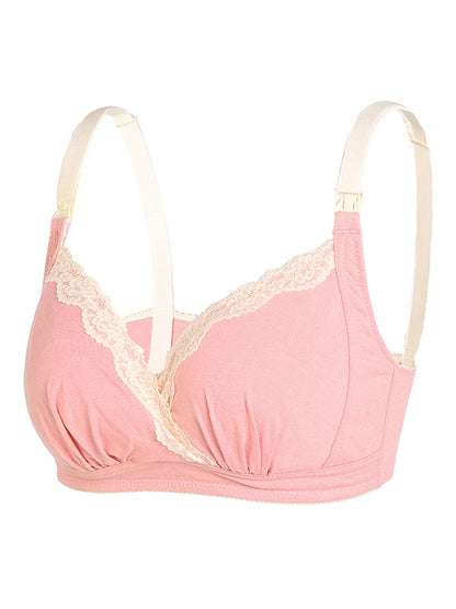 Color Sólido Encaje Busto Completo Lactancia Materna Ultra Confort Sujetador De Lactancia