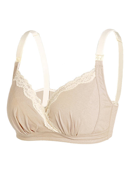 Color Sólido Encaje Busto Completo Lactancia Materna Ultra Confort Sujetador De Lactancia