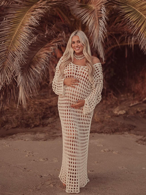 Vestido Maxi Maternidad para Playa y Fotos