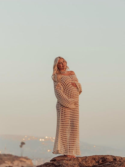 Vestido Maxi Maternidad para Playa y Fotos
