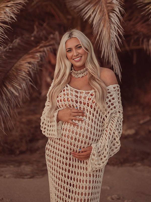 Vestido Maxi Maternidad para Playa y Fotos