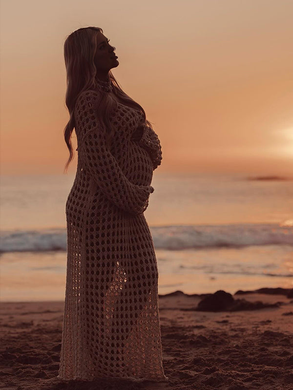 Vestido Maxi Maternidad para Playa y Fotos