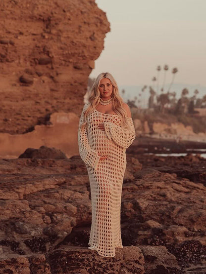 Vestido Maxi Maternidad para Playa y Fotos