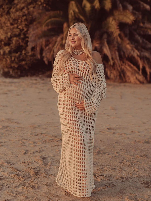 Vestido Maxi Maternidad para Playa y Fotos