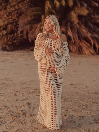 Vestido Maxi Maternidad para Playa y Fotos