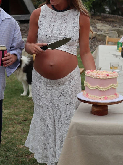 Vestido Elegante de Premamá con Escote en U