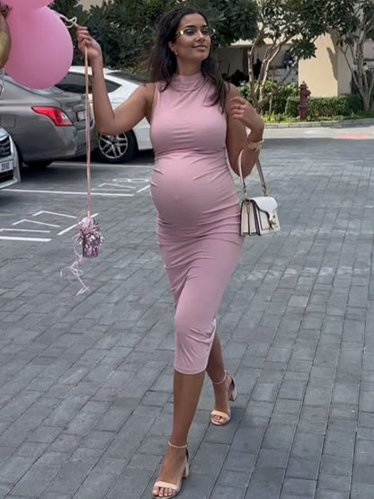 Ajustado Sin Mangas Elegante Clásico Baby shower vestidos para embarazadas