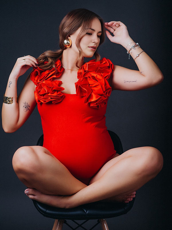 flores 3D Elegante Fotografía Mono premamá