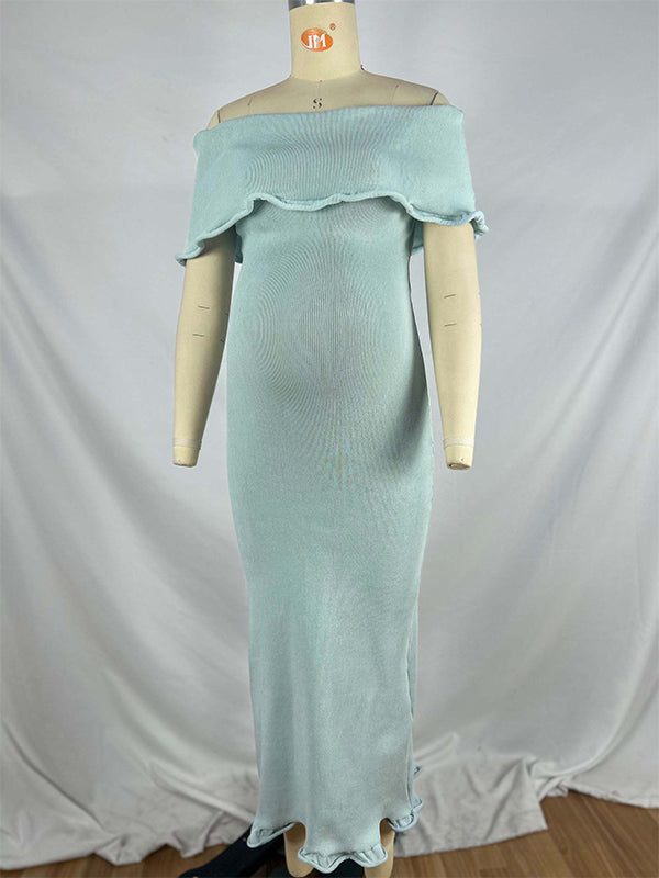 Vestido Midi Maternidad Elegante para Cóctel Fiesta Baby Shower