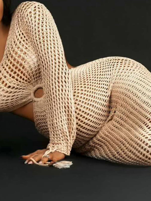 Vestido Recortado Premamá con Albaricoque Punto Encubrimiento