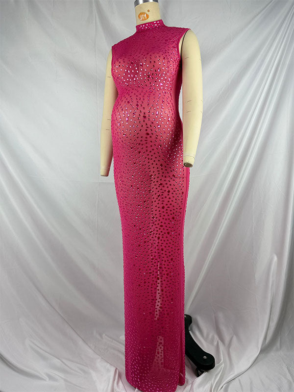 Vestido Maxi de Maternidad de Ajustado a la Moda para Baby Shower